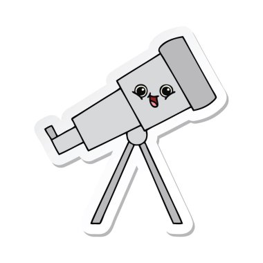 sevimli çizgi Teleskobu etiket