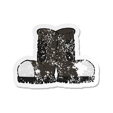 bir çizgi film Çelik ayak kılıfı Retro sıkıntılı etiket çizme