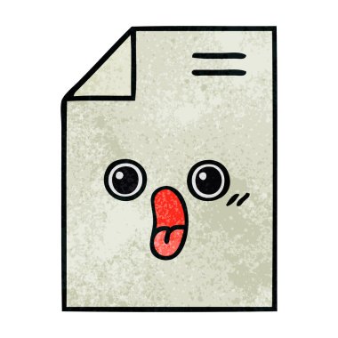 Retro grunge doku karikatür kağıdın 