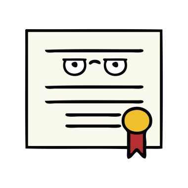 sevimli çizgi Mezuniyet Diploması