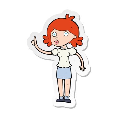 etiket fikir ile bir çizgi film kadının