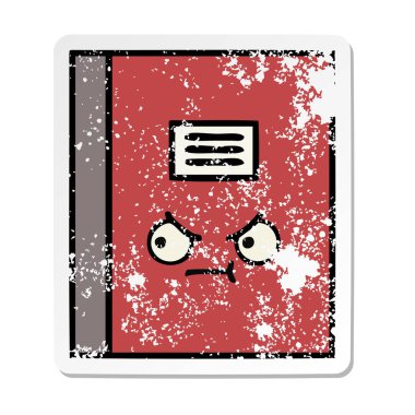 sevimli çizgi Notebook sıkıntılı etiket