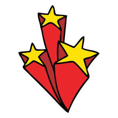 ilginç çizgi film yıldız el çekilmiş