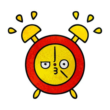 Retro grunge doku karikatür çalar saat