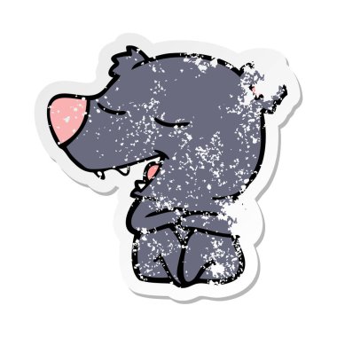 çizgi film ayı sıkıntılı etiket