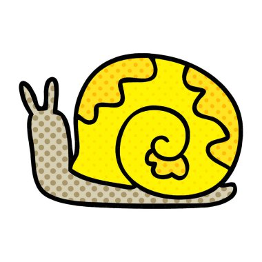 çizgi roman tarzı ilginç karikatür salyangoz