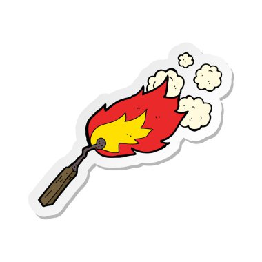 etiket maç yanan bir karikatür