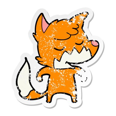 bir dostu karikatür Fox sıkıntılı etiket