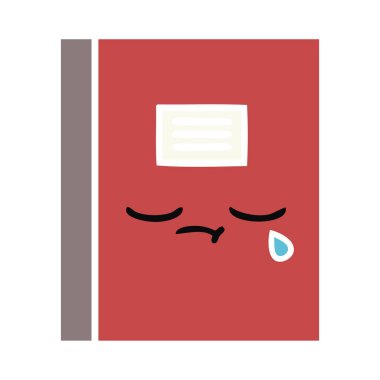 düz renk retro karikatür defter