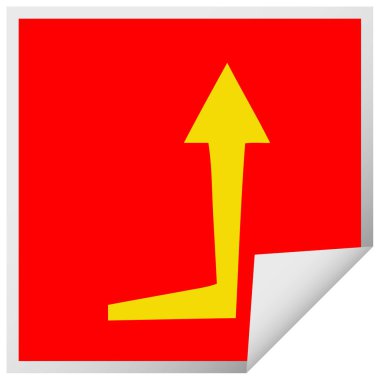 ilginç kare peeling etiket karikatür oku