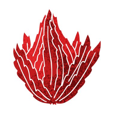 ilginç retro illüstrasyon tarzı çizgi film deniz otu