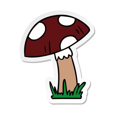 etiket karikatür doodle bir kurbağa dışkı