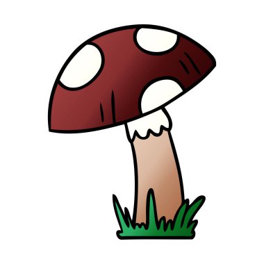 elle çizilmiş degrade çizgi film doodle bir kurbağa tabure