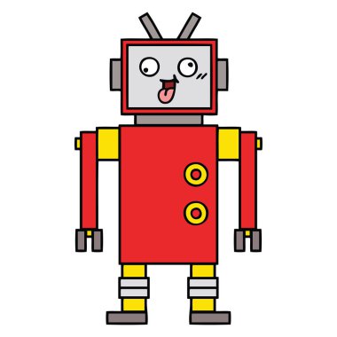çılgın bir robot sevimli çizgi