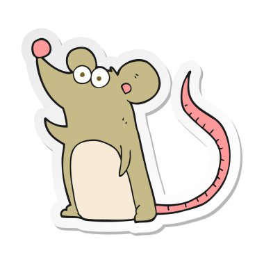 bir çizgi film fare etiket