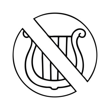 izin verilen işaret yok harps çizim karikatür çizgi