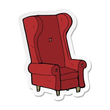 eski sandalye bir çizgi film etiketi