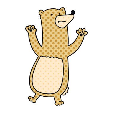 çizgi roman tarzı ilginç karikatür ayı