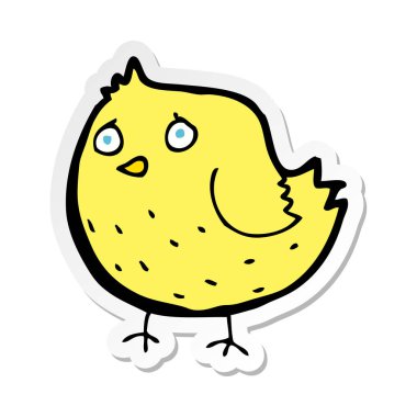 bir karikatür kuş Sticker