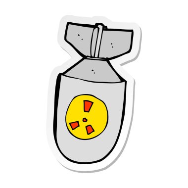 çizgi film atom bomba etiket