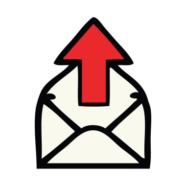 sevimli çizgi e-posta işareti