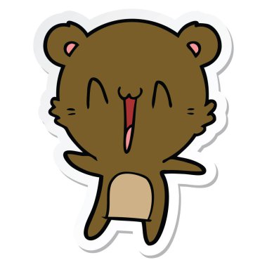 mutlu ayı çizgi film etiketi