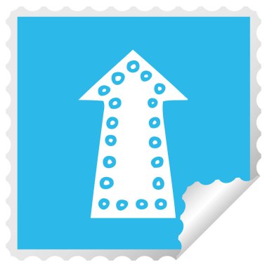 ilginç kare peeling etiket karikatür oku