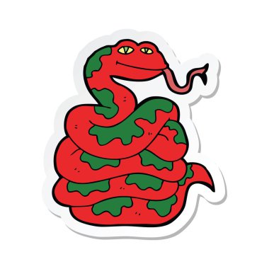 etiket bir karikatür yılan