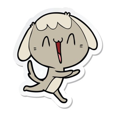 sevimli çizgi köpek etiket