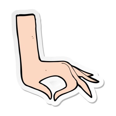 çizgi film el simgesi etiket