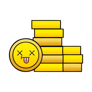 Degrade gölgeli karikatür paralar