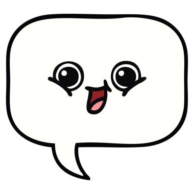 sevimli çizgi konuşma balonu