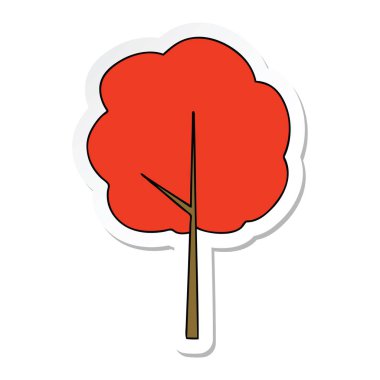 ilginç bir el etiket karikatür ağaç çizilmiş