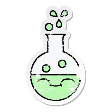 sevimli çizgi tüp bebek sıkıntılı etiket