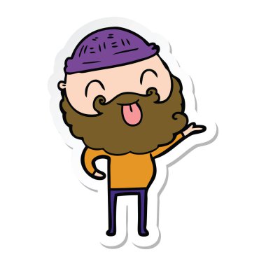 dilini sakallı bir adam etiketi