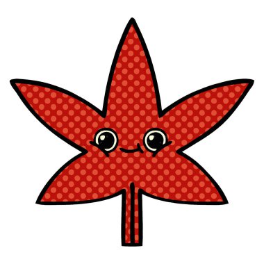 çizgi roman tarzı çizgi film sonbahar yaprak