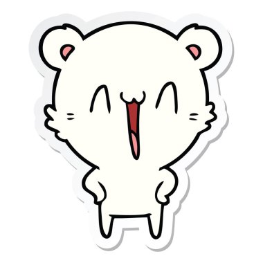 mutlu kutup ayısı çizgi film etiketi