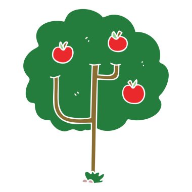 el çekilmiş ilginç karikatür ağaç