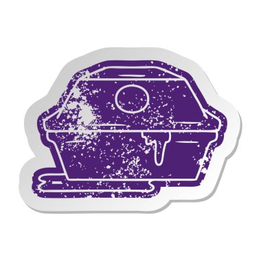 sıkıntılı eski etiket bir lokanta hamburger kabı