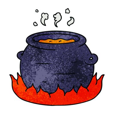 dokulu karikatür doodle güveç tencere