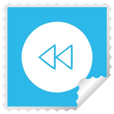 geri SAR düğmesine bir etiket karikatür peeling Meydanı