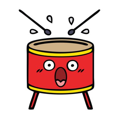 sevimli çizgi davul