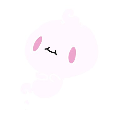 kawaii sevimli hayalet çizgi film