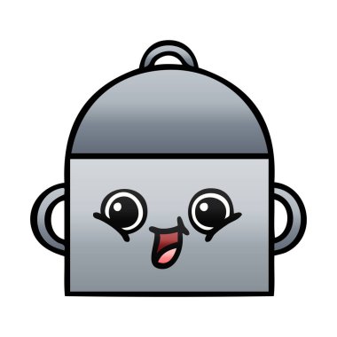 Degrade gölgeli karikatür pot pişirme