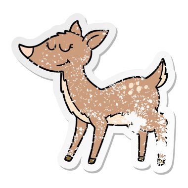 bir çizgi film geyik sıkıntılı etiket