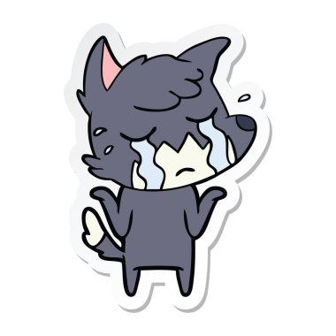 etiket omuzlarında shrugging ağlayan tilki