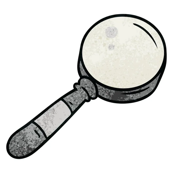 Σαγρέ γελοιογραφία doodle του ένα μεγεθυντικό φακό — Διανυσματικό Αρχείο