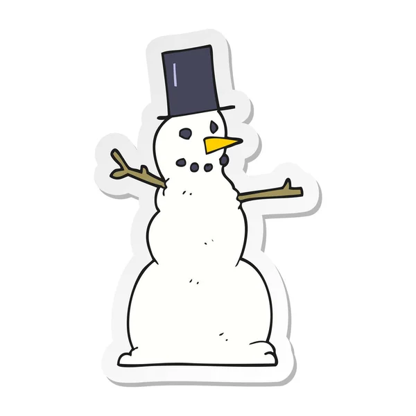 Naklejki cartoon Snowman — Wektor stockowy