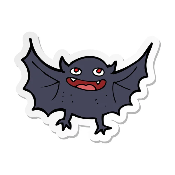 Adesivo Pipistrello Vampiro Cartone Animato — Vettoriale Stock