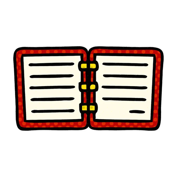 Comic book style cartoon note book — стоковый вектор